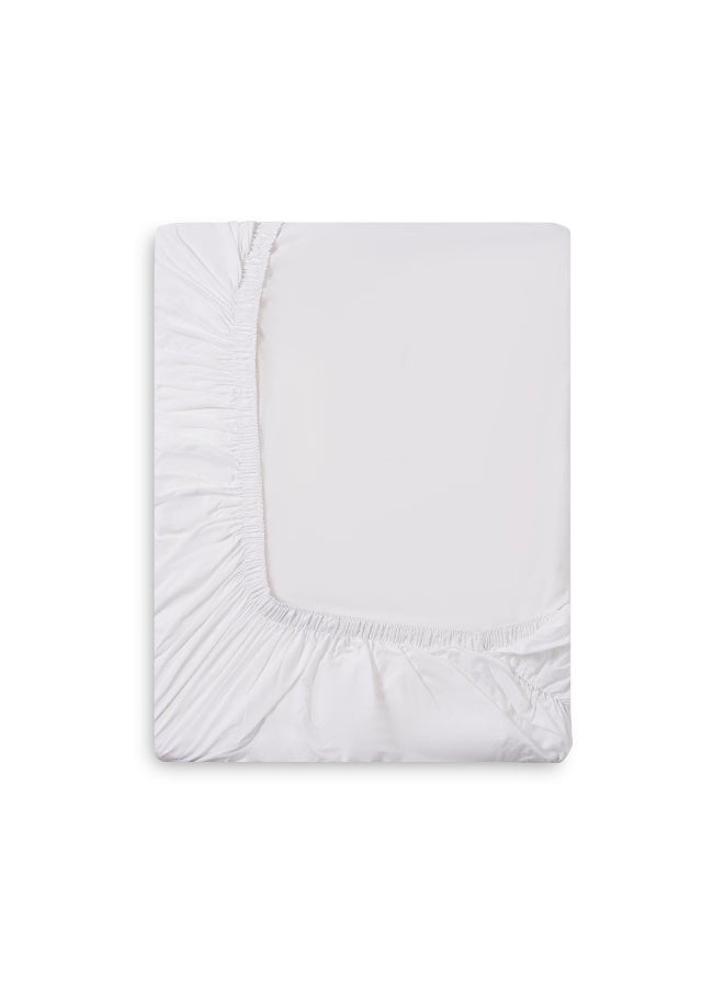 Elegance Fitted Sheet 160X200+33Cm - White