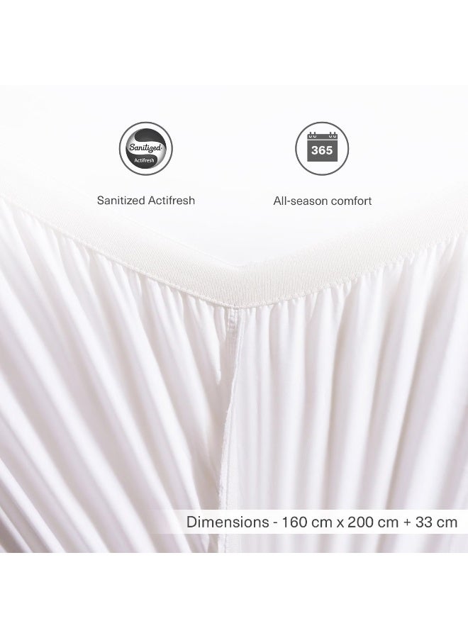 Elegance Fitted Sheet 160X200+33Cm - White