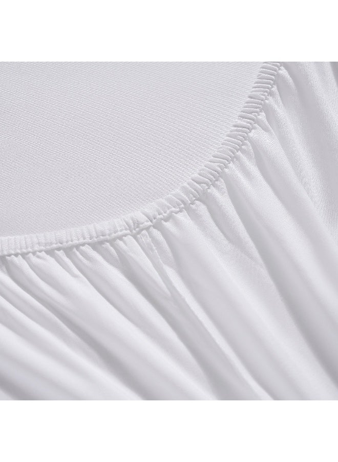 Conscious Eucacel Fitted Sheet 160X200+33Cm - Bright White