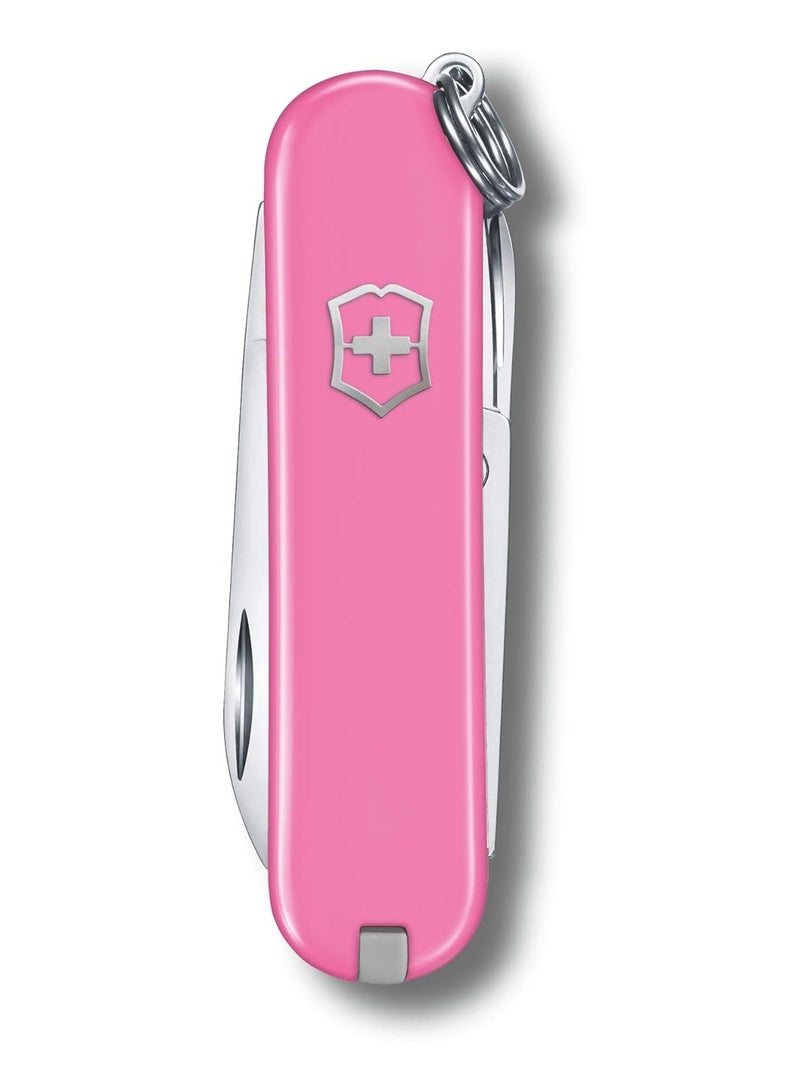 Swiss Army Knife - Fresh. Stylish. Colorful Swiss Classics - 7 Function, Multi-utility Tool With a Pair of Scissors - Cherry Blossom, 58 Mm, Pink