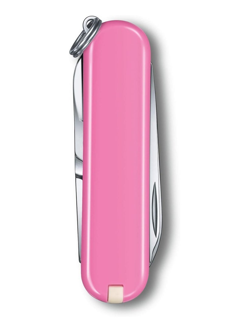 Swiss Army Knife - Fresh. Stylish. Colorful Swiss Classics - 7 Function, Multi-utility Tool With a Pair of Scissors - Cherry Blossom, 58 Mm, Pink