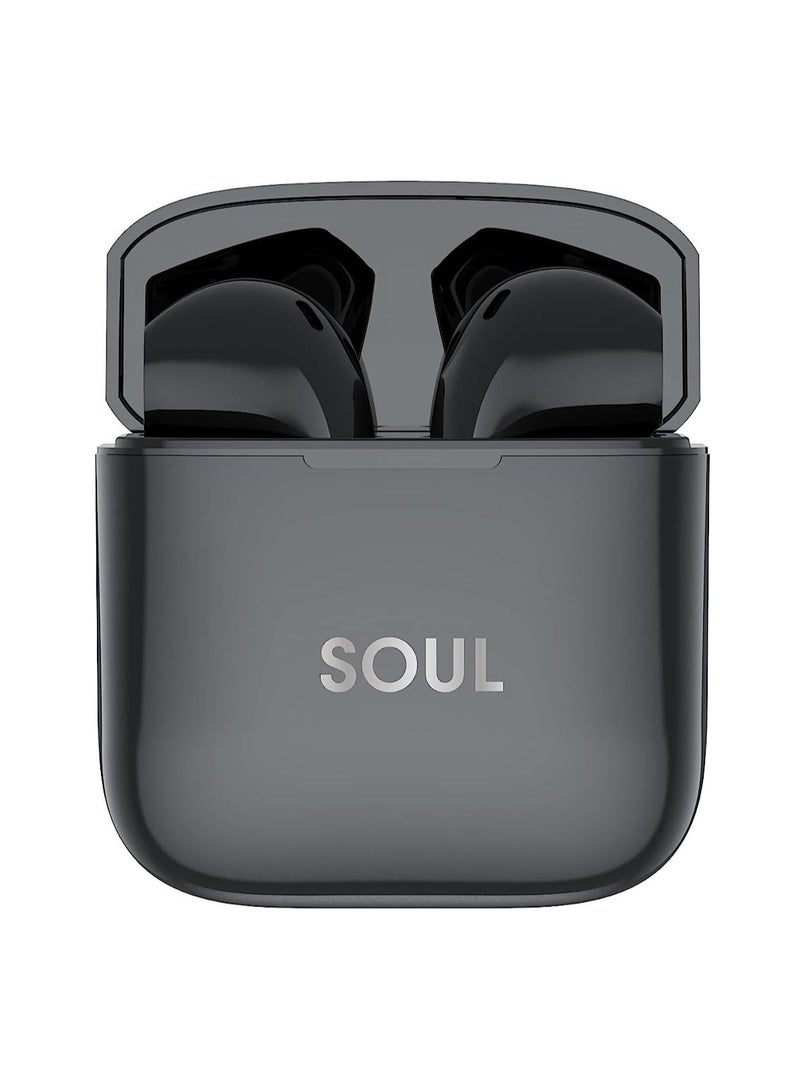 Xcell Soul10 Ear Buds with Clear Sound & Rich Bass, 5hours play and talk time and 120 hours standby,compatible with most Android/iOS/Harmony OS devices-Black