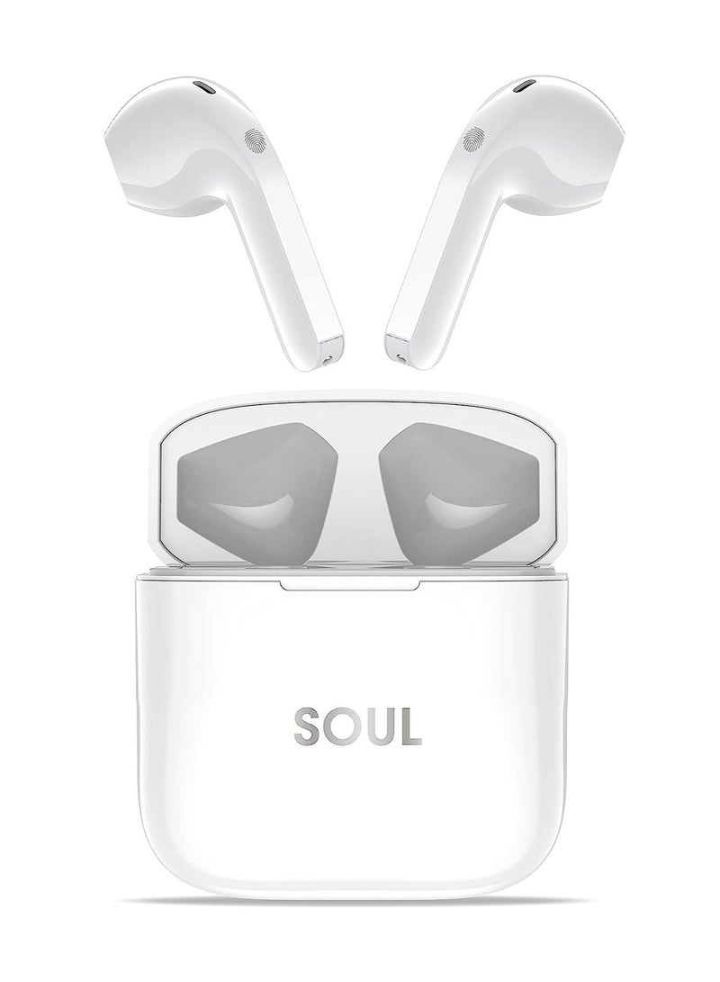 Xcell SouL10 Ear Buds with Clear Sound & Rich Bass, 5hrs play & talk time & 120 hours standby, compatible with most Android/iOS/Harmony OS devices - White