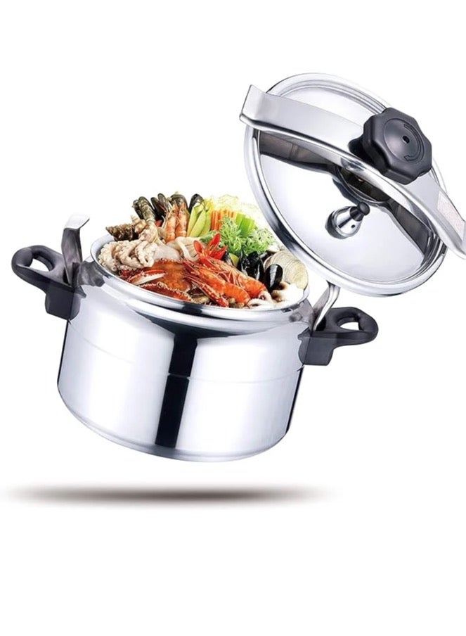 HTH 7L Pressure Cooker Aluminum for Household, Super-pressure Cooker Secure Cookerware, Silver