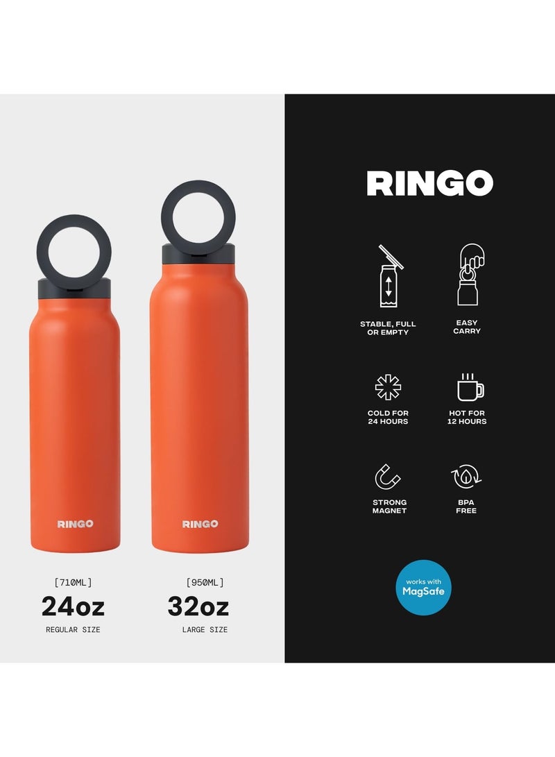 Insulated Water Bottle for iPhone with Magnetic Phone Mount