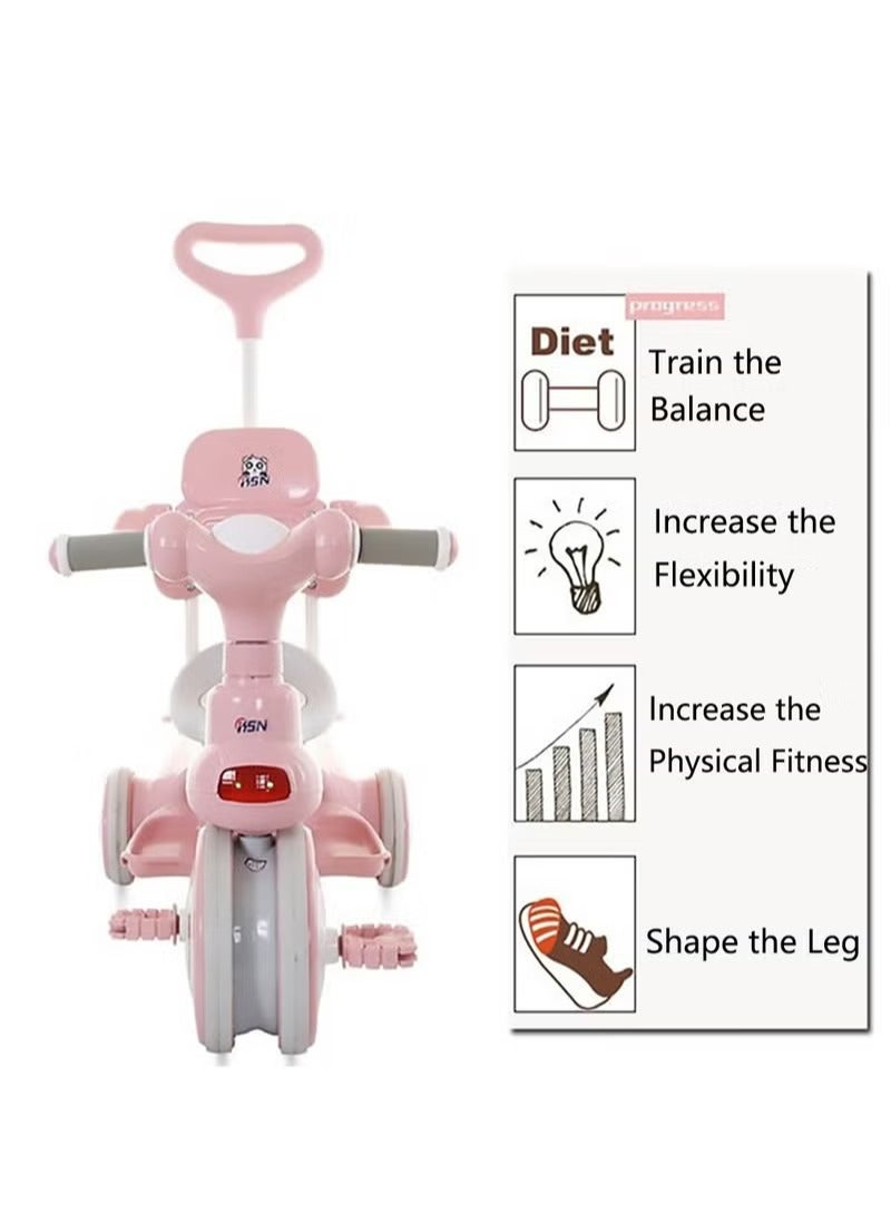 Children Bike, Kids Tricycle with Guardrail, Toddler 3 Wheel Stroller for Boys and Girls Ages 1-6 Years