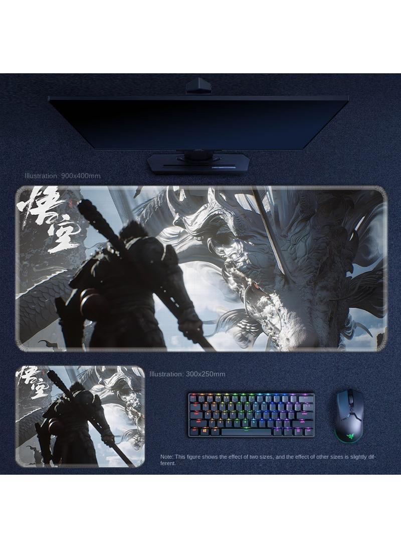 Black Myth Wukong PS5 Gaming Mouse Pad, Keyboard Pad, Waterproof with Non-Slip Rubber Base