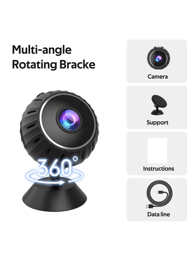 Wi-Fi Smart  Mini Camera,Hidden Camera,Ultra High Definition 360° Coverage Surveillance Camera,Motion Detection,Intelligent Tracking