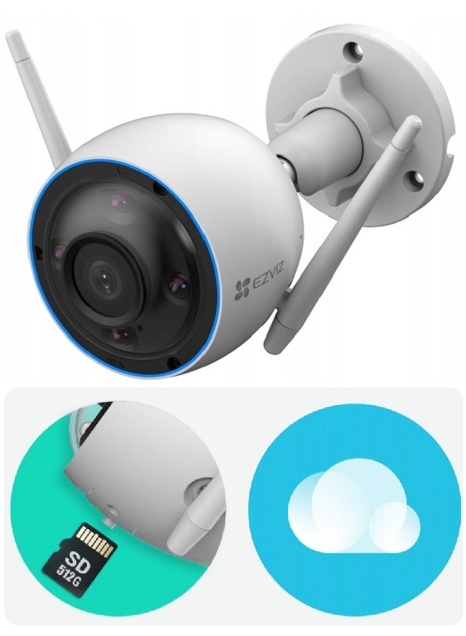 H3 Wi-Fi Smart Surveillance Camera, Color Night Vision, IP67 Weatherproof Design, Waving Hand Recognition And Control, H.265 Video Technology, Two Way Talk (3K 5MP Resolution)