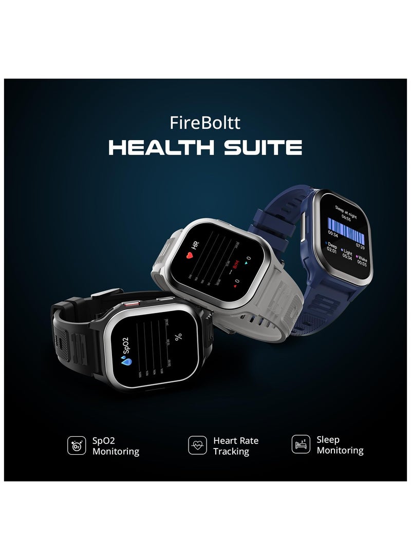 Fire-Boltt 4G Pro Volte Calling Smart Watch- 2.02” TFT Display, 4G Nano-SIM GPS, Health Suite, Sports Modes, 400mAh Battery (Black)