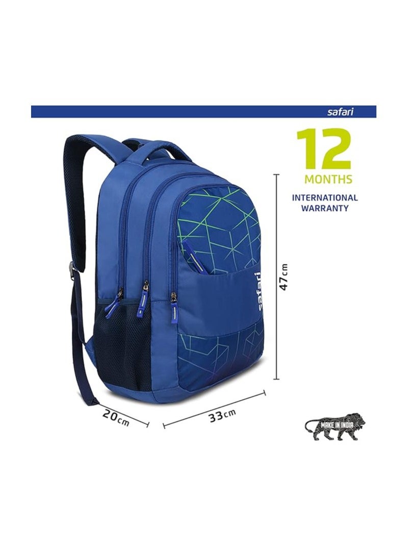 Safari Casual backpack 3 compartments, front pocket, bottle holder, School bags for boys & girls, College bag for women and men, Ideal for school, college, office & travel