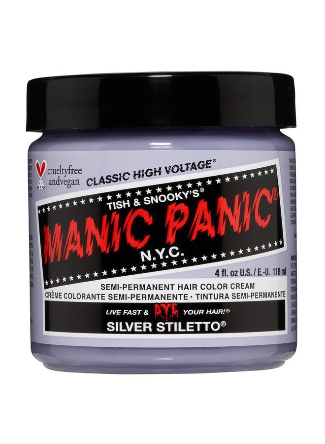 Silver Stiletto Hair Toner, Classic High Voltage Semi-Permanent Hair Color Cream, 118G - Silver