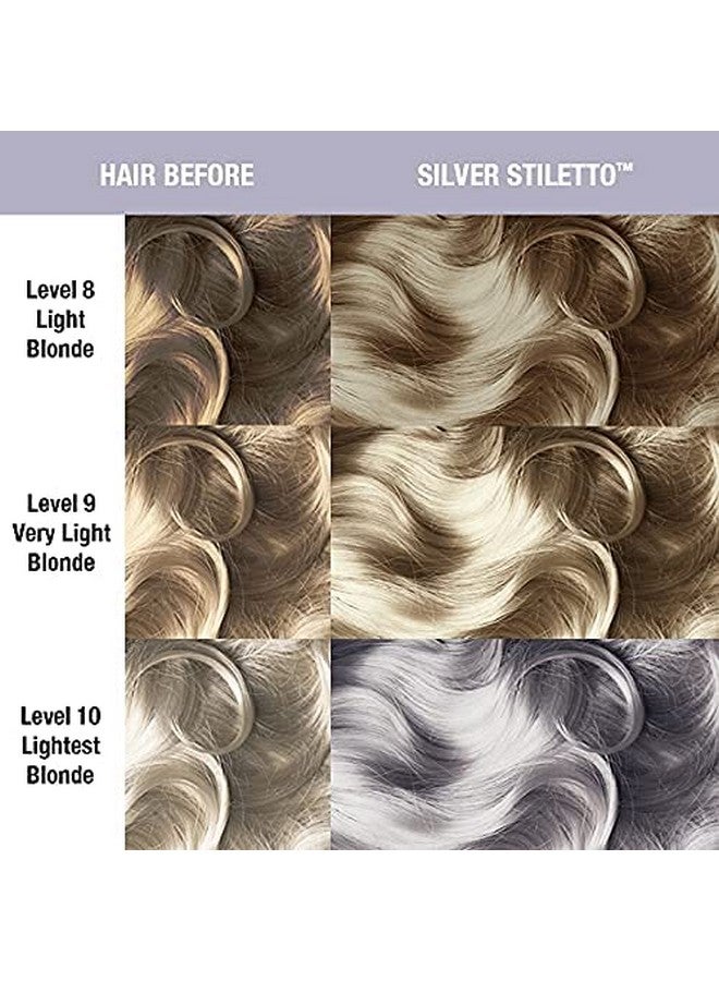 Silver Stiletto Hair Toner, Classic High Voltage Semi-Permanent Hair Color Cream, 118G - Silver