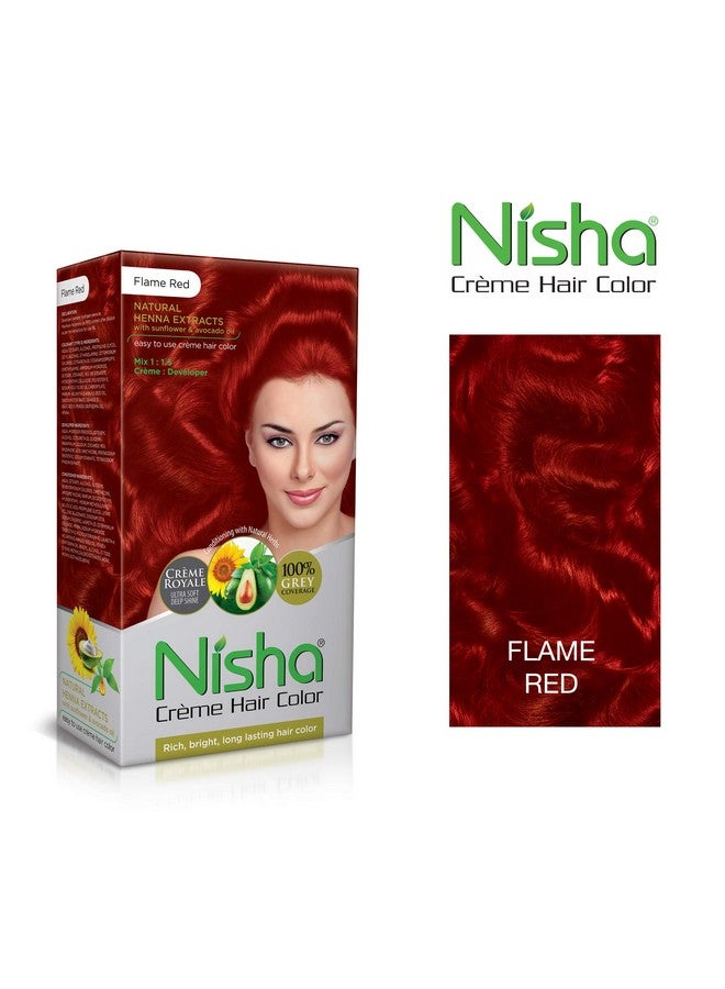 Creme Hair Color Combo Pack, Burgundy And Flame Red, Permanent Hair Colour For Women And Men