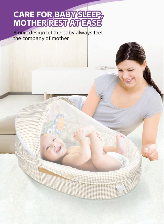 Baby Nest Baby Portable Travel Cot Bed Infant Cot With Mosquito Net