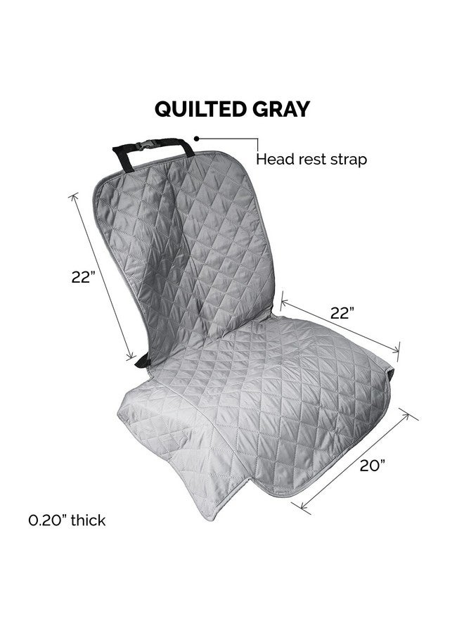 Universal WaterResistant Quilted Single Car Seat Protector  Gray, One Size