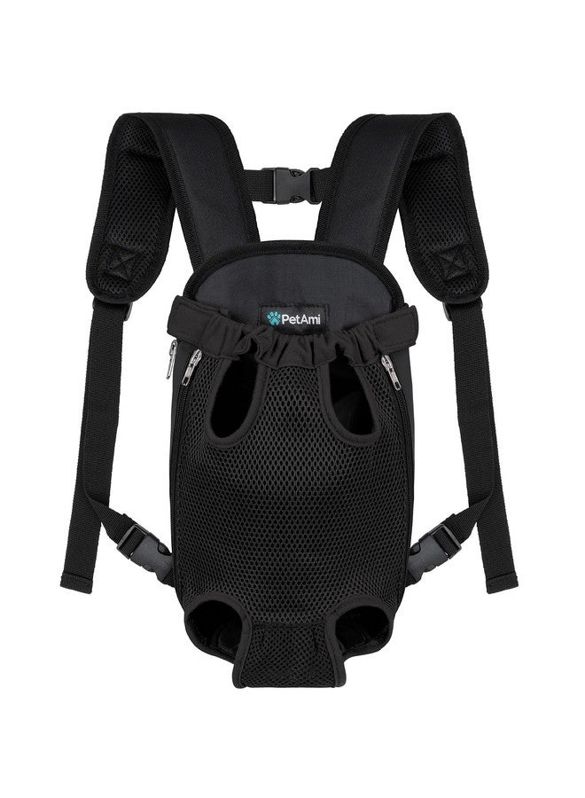 Dog Carrier Backpack, Adjustable Dog Pet Cat Front Carrier Backpack | Ventilated Dog Chest Carrier For Hiking Camping Travel, Sling Bag For Small Medium Dog Cat Puppies, Medium, 913 Lbs, Black