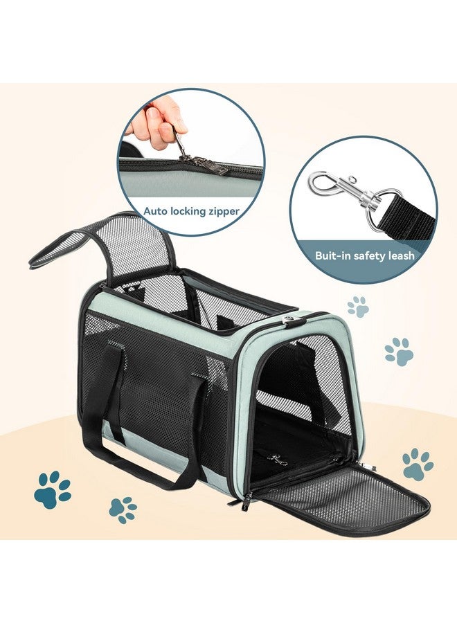 18 X 11 X 11 Pet Carrier Airline Approved, SoftSided Cat Carrier, Lightweight And Collapsible, Ventilation On 5 Sides, Escape Proof, With Adjustable Shoulder Strap, Soft Cushion