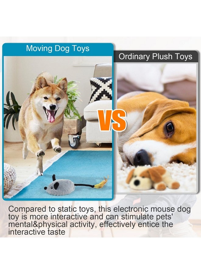 Interactive Dog Toys, Fake Mouse Moving Dog Toy With Automatic Sensor, Dog Mouse Toy With Realistic Sound & Extended Tail, Automatic Dog Toy For Cats Dogs Pet, Squeaky Dog Toys