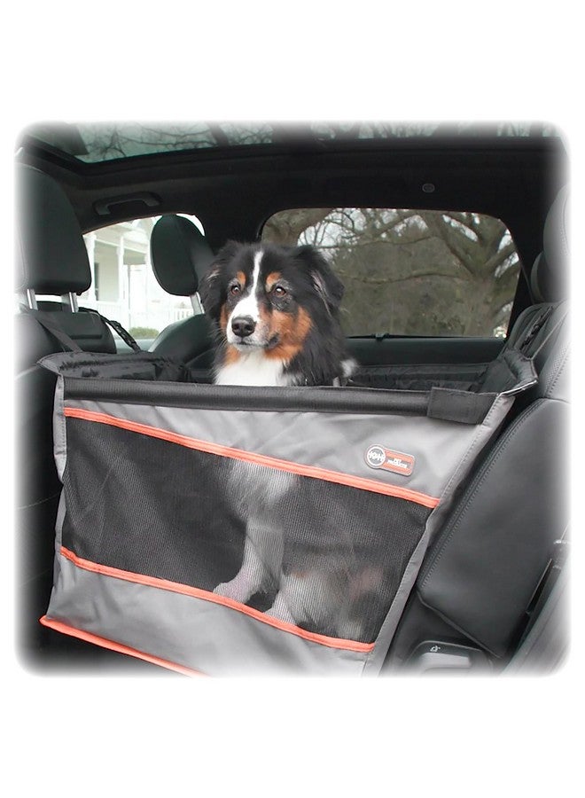 Buckle N' Go Dog Car Seat For Large Dogs, Waterproof Fabric With Breathable Mesh & Adjustable Dog Seat Belt For Car, Dog Hammock For Car, Dog Carrier Dog Car Seat Cover  Gray Md/Lg