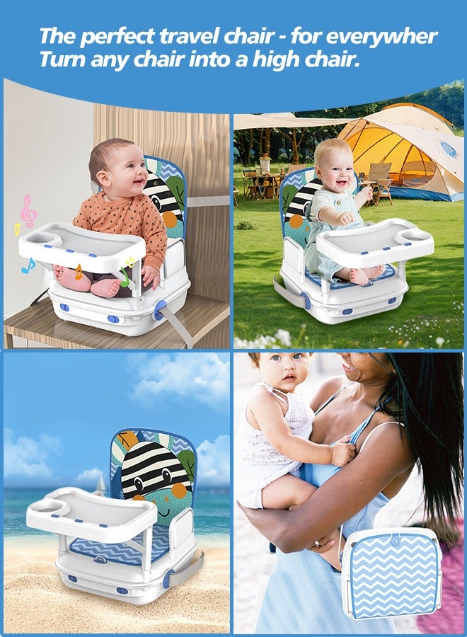 Baby Booster Seat For Foldable  Dining Table With Music and Storage Box