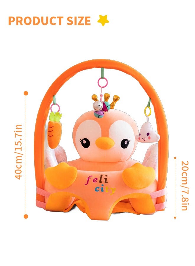 Baby Support Sofa Baby Sofa Chair Soft Plush Cartoon Animals Baby Sit Up Chair Learning to Sit Cushion Seats for Toddlers 3-24 Month Infant Sitting Chair Baby Sitting Chair Baby Seat