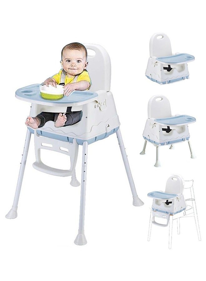 Baby Portable Feeding Chair With Dining Tray With Height-Adjustable, 3 Months To 4 Years