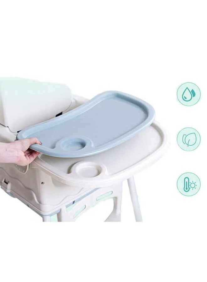 Baby Portable Feeding Chair With Dining Tray With Height-Adjustable, 3 Months To 4 Years