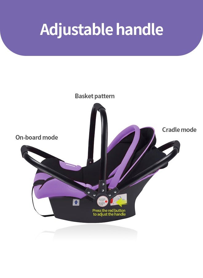 Baby Car Seat With Full Body Support Cushion Baby Carrier Cot with Adjustable Canopy