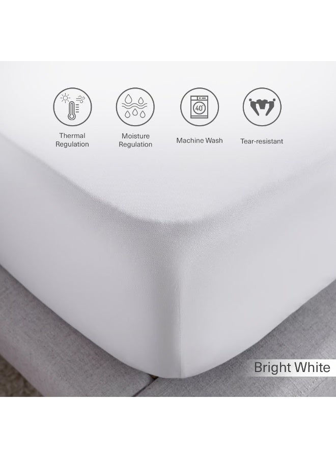 Conscious Eucacel Fitted Sheet 180X200+33Cm - Bright White