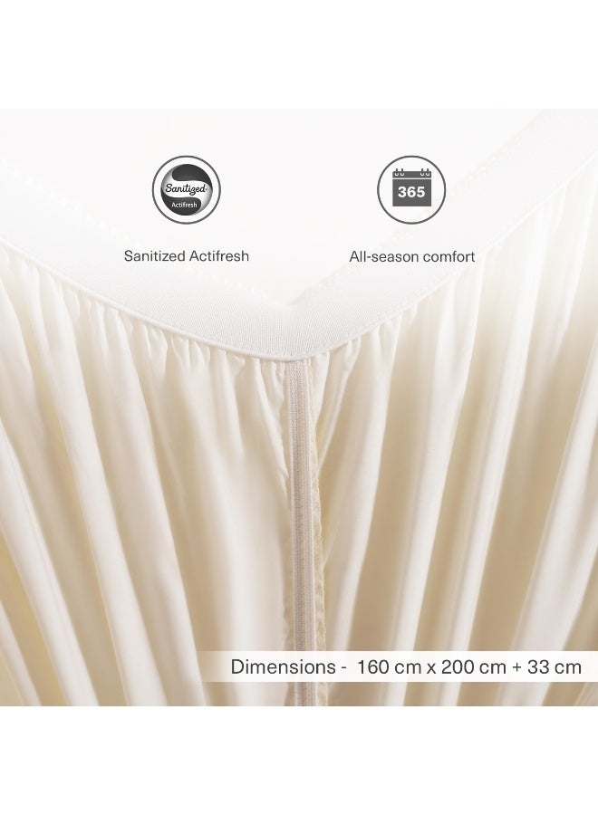 Elegance Fitted Sheet 160X200+33Cm - Cream