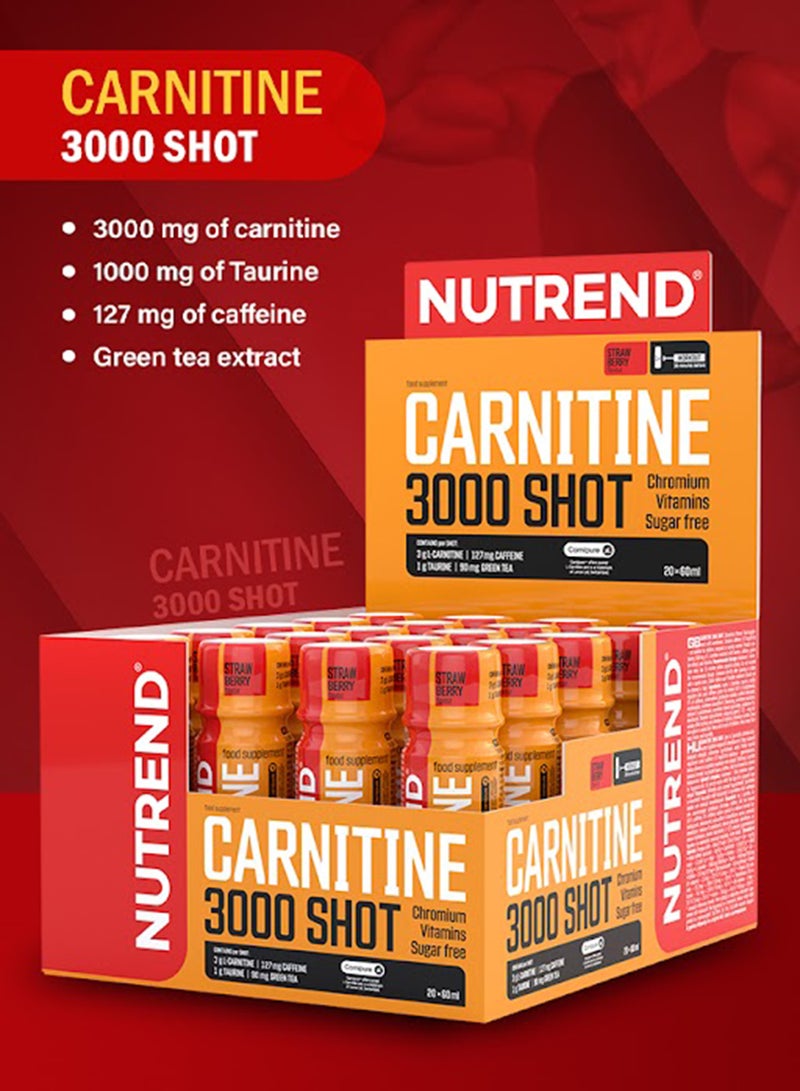 Carnitine 3000 Shot 20X60 Ml Strawberry