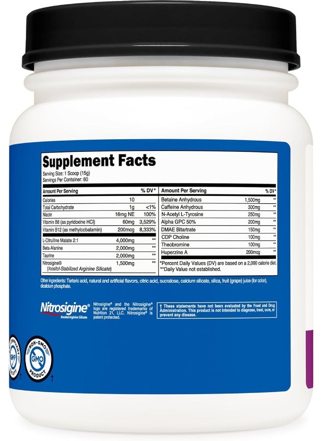 Pre-Workout Complex Powder Grape 60 Serv