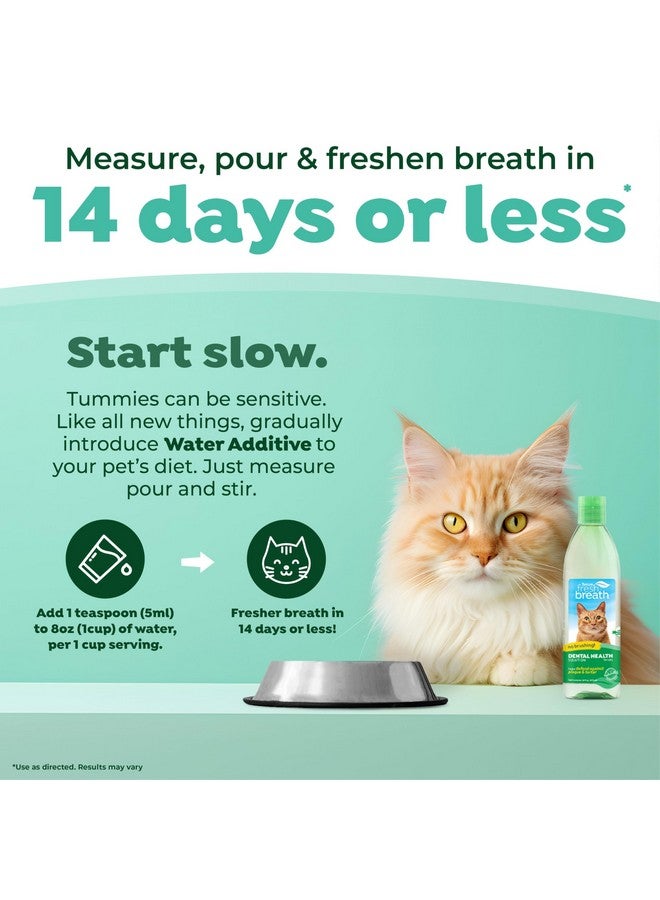 Fresh Breath For Cats | Cat Dental Care And Teeth Cleaning | Breath Freshener | Water Additive For Cats | Made In The Usa | 16 Oz.