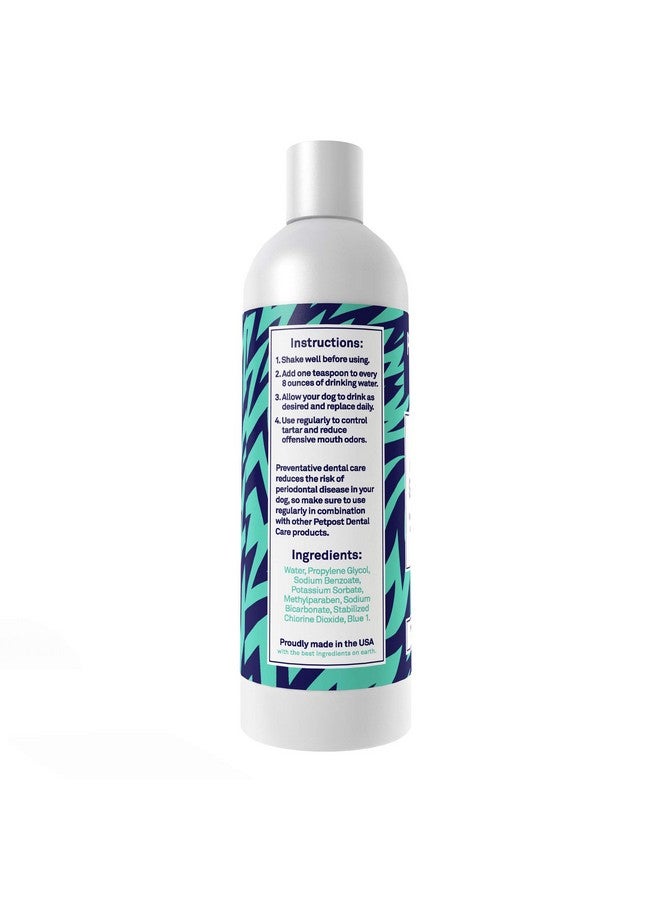 | Dental Solution For Dogs  Water Additive That Eliminates Bad Breath  Dirt, Gunk, And Tooth Buildup Gone  Natural Tooth Cleaning Solution 16 Oz.