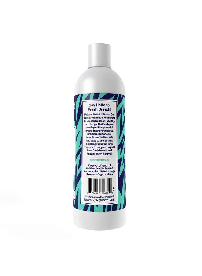 | Dental Solution For Dogs  Water Additive That Eliminates Bad Breath  Dirt, Gunk, And Tooth Buildup Gone  Natural Tooth Cleaning Solution 16 Oz.