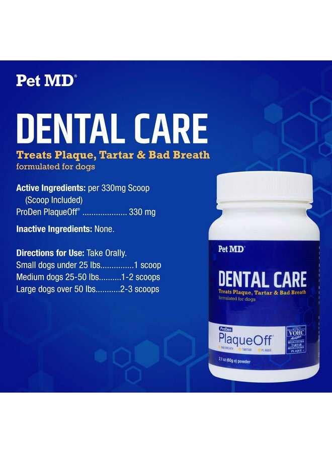 Proden Plaqueoff Dog Teeth Cleaning Dental Care Powder  Oral Care Supplement For Dogs  Reduce Bad Breath, Tartar, & Plaque  60G