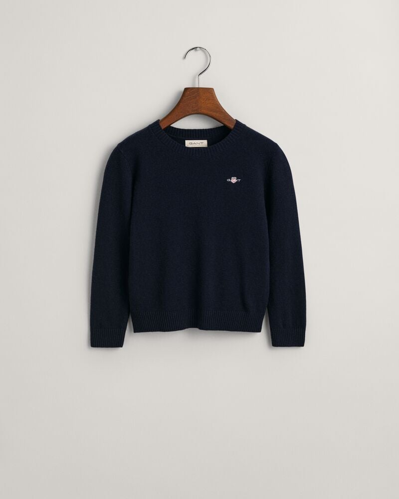 Gant Kids Shield Lambswool Crew Neck Sweater