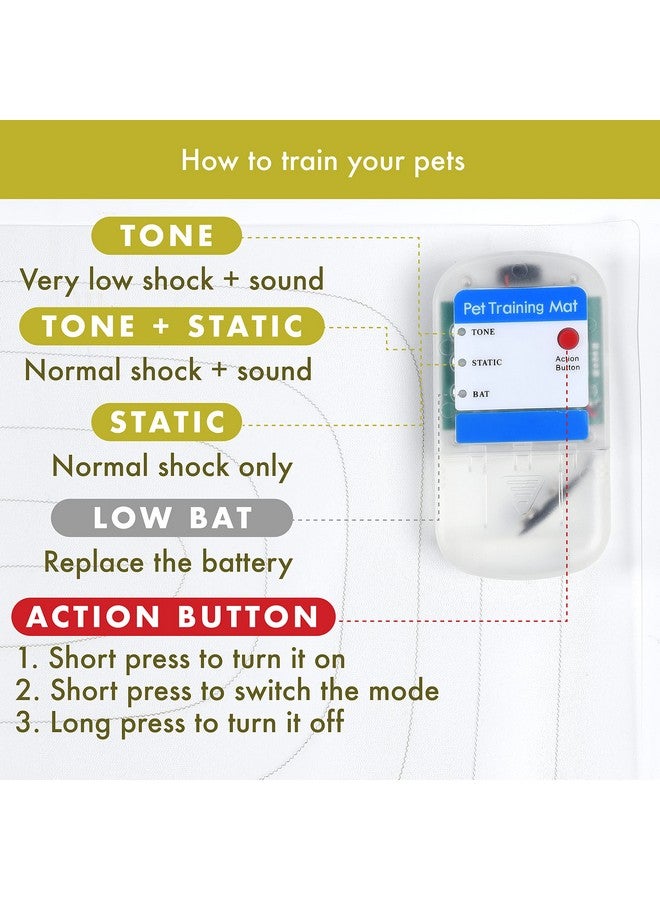 Pet Training Shock Mats For Dogs (30X16 Inches)  Keep Cats Off The Counter And Keep Dogs Off Couch, Bed, Sofa, Countertops  Shock Pads For Pets