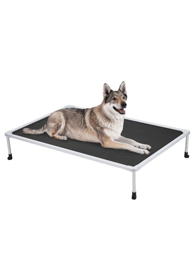 Cooling Outdoor Elevated Dog Bed  Chewproof Raised Dog Cots Bed For Large Dogs, Washable Pet Platform With NonSlip Feet For Indoor And Outdoor, XLarge, Black