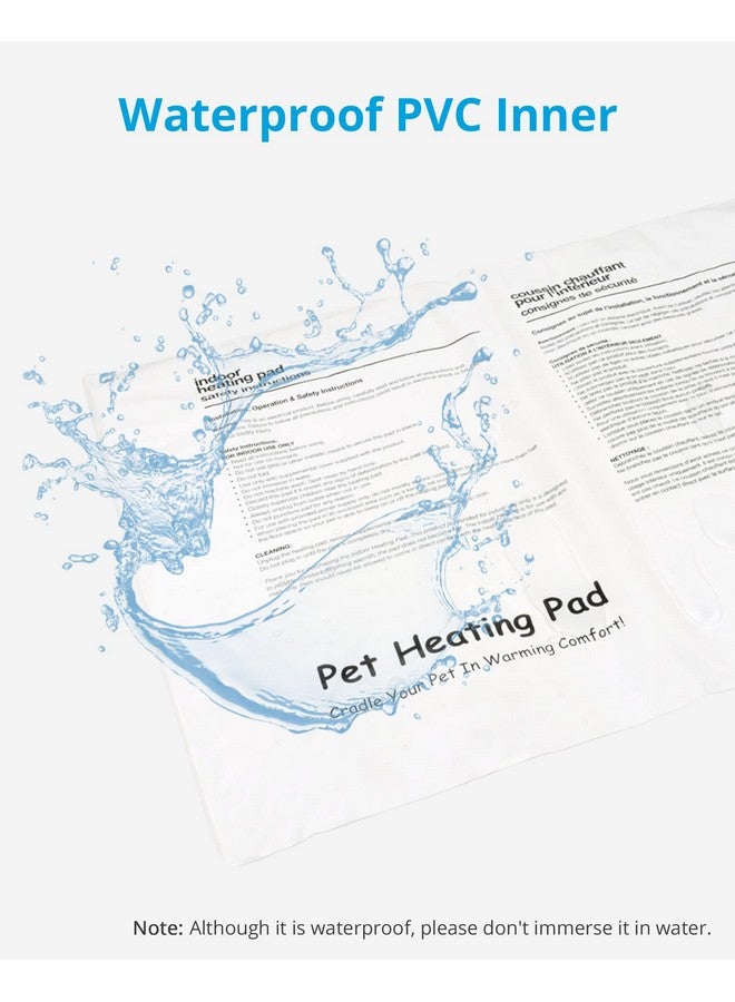 Cat Heating Pad, Temperature Adjustable Heated Cat Bed With Auto Shut Off Timer, Indoor Pet Heated Bed Mat For Cats And Dogs, 17.7 X 15.7 Inches, 55W (Max)
