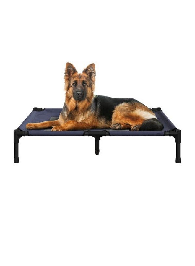 Elevated Dog Bed Cover  36X30Inch Replacement Pet Bed Cover With Mesh Panel  For Indoor/Outdoor Use  Dog Cot Not Included (Blue)