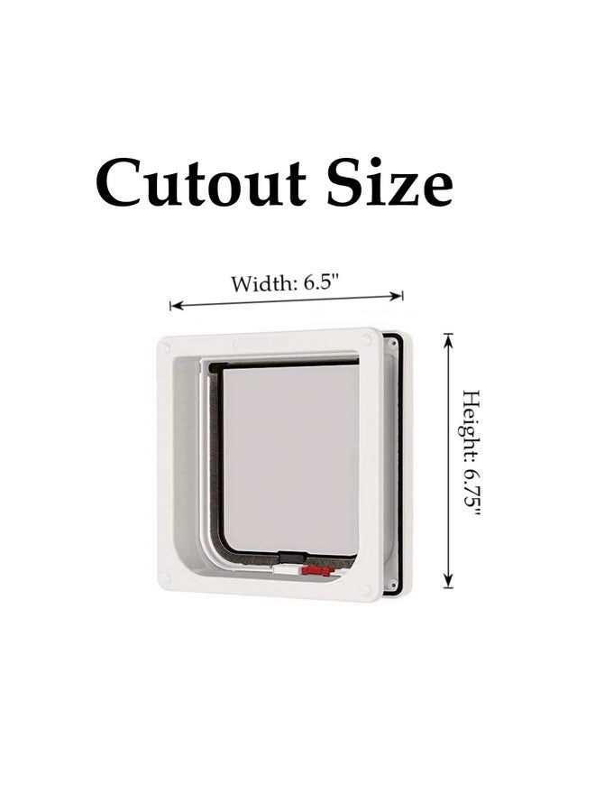 Lockable Cat Flap With Door Liner, White