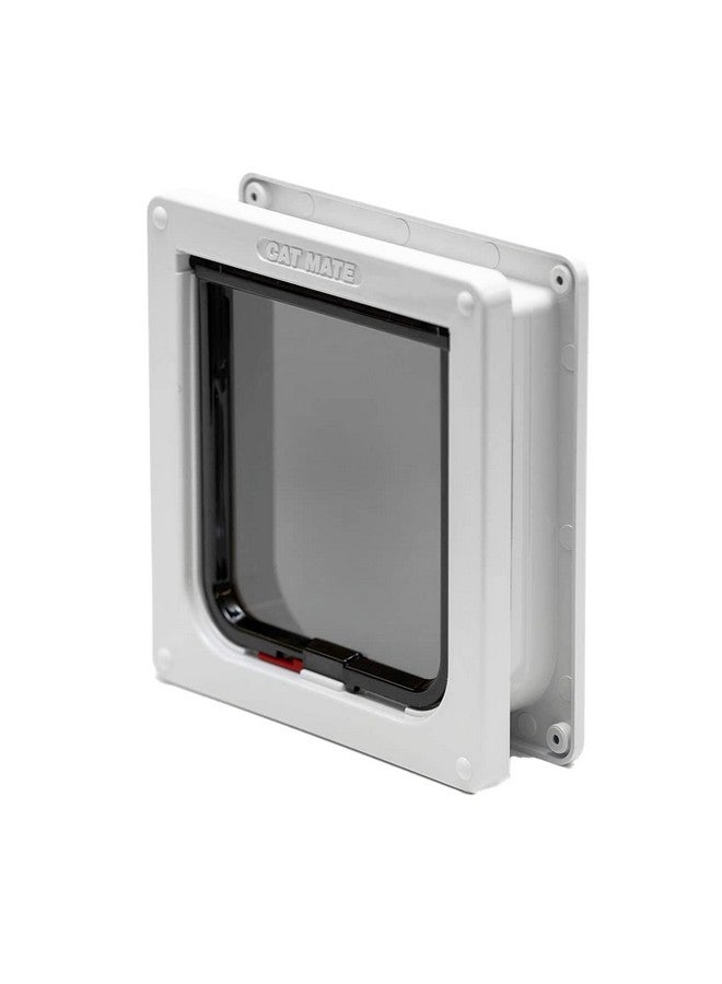 Lockable Cat Flap With Door Liner, White