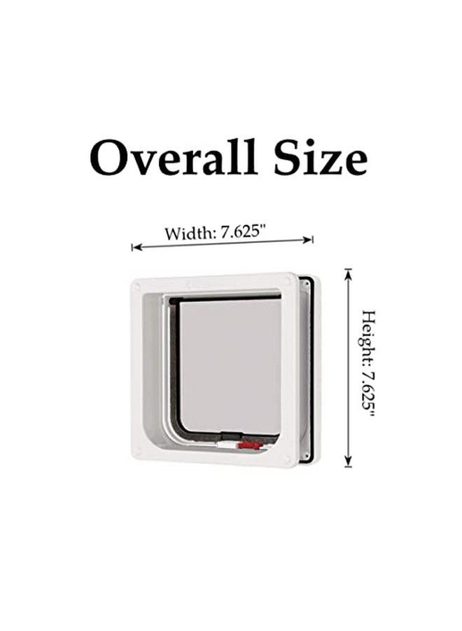 Lockable Cat Flap With Door Liner, White