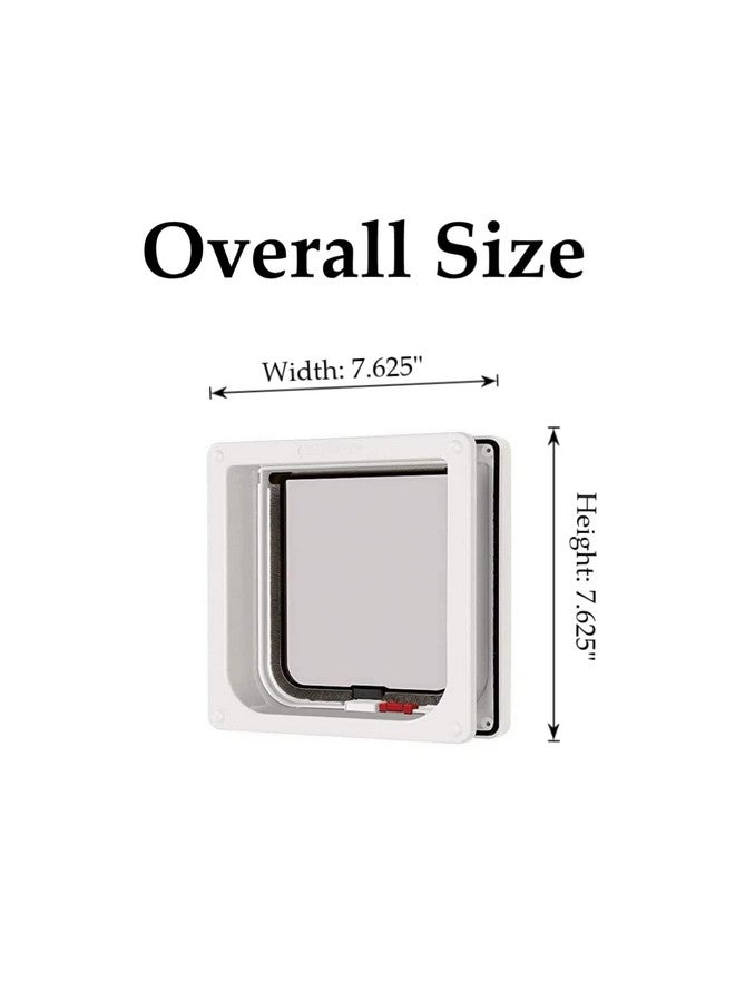 Lockable Cat Flap With Door Liner, White