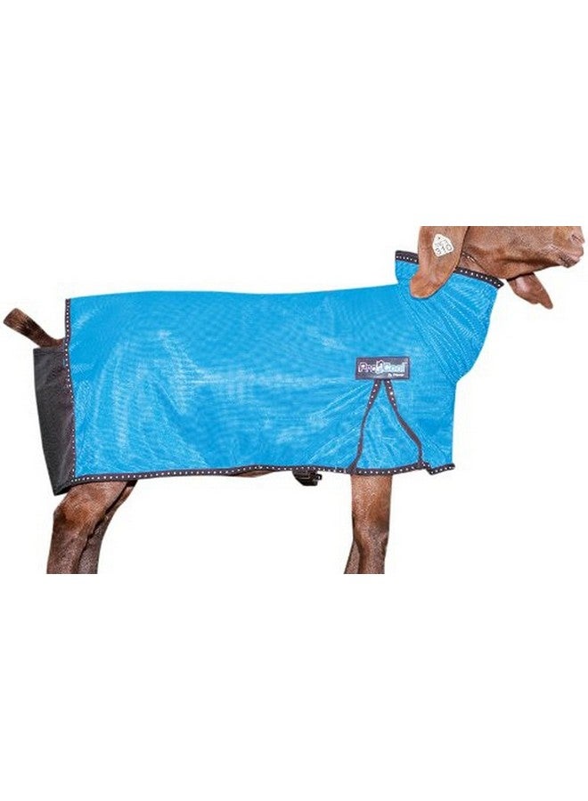 Livestock Procool Mesh Goat Blanket With Reflective Piping Hurricane Blue, Medium