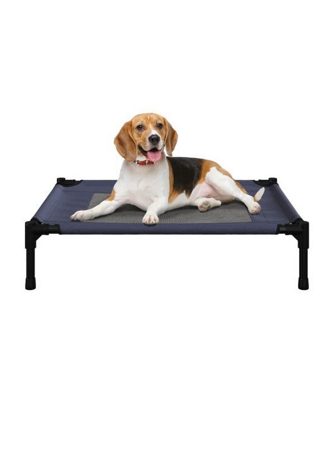 Elevated Dog Bed Cover  30X24Inch Replacement Pet Bed Cover With Mesh Panel  For Indoor/Outdoor Use  Dog Cot Not Included (Blue)