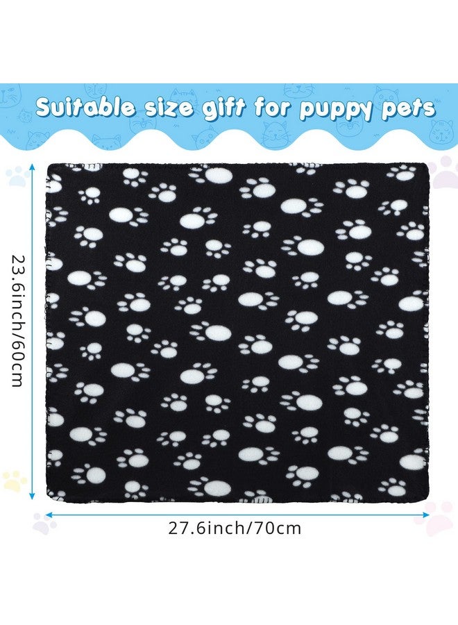 20 Pcs Puppy Blanket Pet Blanket Soft Fleece Dog Blankets Doggie Blanket Warm Felt Throw Blanket Sleep Mat Bed Covers Small Blankets For Puppy Pet Dogs Cat, 20 Styles (Paw,23.6 X 27.6 Inch)