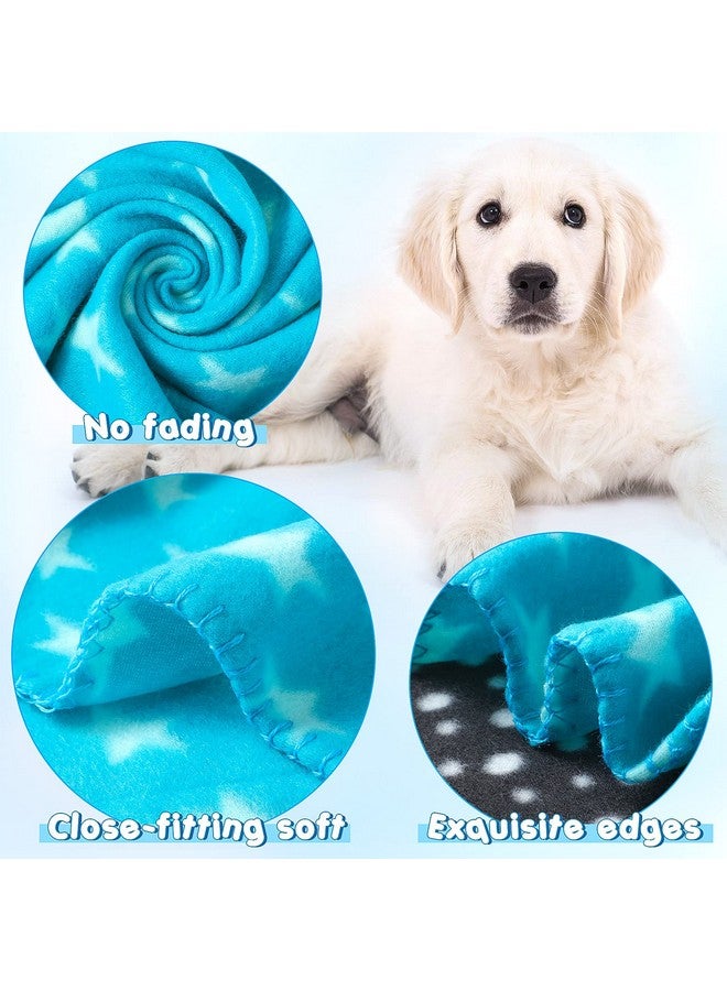 20 Pcs Puppy Blanket Pet Blanket Soft Fleece Dog Blankets Doggie Blanket Warm Felt Throw Blanket Sleep Mat Bed Covers Small Blankets For Puppy Pet Dogs Cat, 20 Styles (Paw,23.6 X 27.6 Inch)